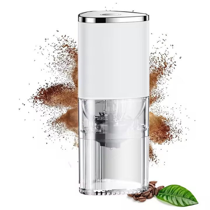 Mini molinillo de café Automático eléctrico (Blanco) - 1