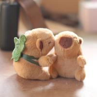 Llavero De Peluche Kawaii Capibara Con Tortuga Juguete De Simulación De Muñeca Creativa Regalo De Cumpleaños Para Adultos Material De Algodón PP - details 6
