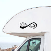 Pegatina De Parachoques Montañas Bosque Y Mar Decoración Para Coche Caravana Camper Vinilo Accesorios Partes Whole Body Placement - details 3