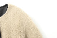 Chaqueta De Fieltro PB&ZA Para Mujeres Otoño E Invierno 2024 Cuello Redondo Abotonada Integrada Con Peluche Casual Para El Trabajo - details 4