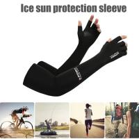 Pareja De Mangas Deportivas Para Hombre Y Mujer Protección Solar Al Aire Libre Ciclismo Running Pesca Escalada Con Cuff De 5 Dedos - details 2