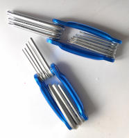 Juego De Llaves Hexagonales Plegables 8-1 Tamaños Métricos 1.5Mm-8Mm Acero Duradero Azul Y Plateado Para Herramientas De Reparación - details 0