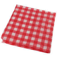 Mantel Desechable De Plástico Rojo a Cuadros Gingham 180cm X 180cm Para Fiestas Al Aire Libre BBQ Picnic Cubierta De Mesa - details 6