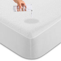 AYA MARKT Protector  Colchón Impermeable Microfibra. Cubre Colchón Rizo Resistente. Funda Colchón Impermeable Transpirable. Protector Cama con Funda Portátil - details 0