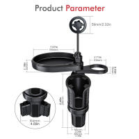 Soporte De Teléfono Magnético Para Coche 4 En 1 Con Portacopos Y Ajustable En 360 Grados Base Accesorio Interior De Auto Con Bandeja De Mesa - details 11