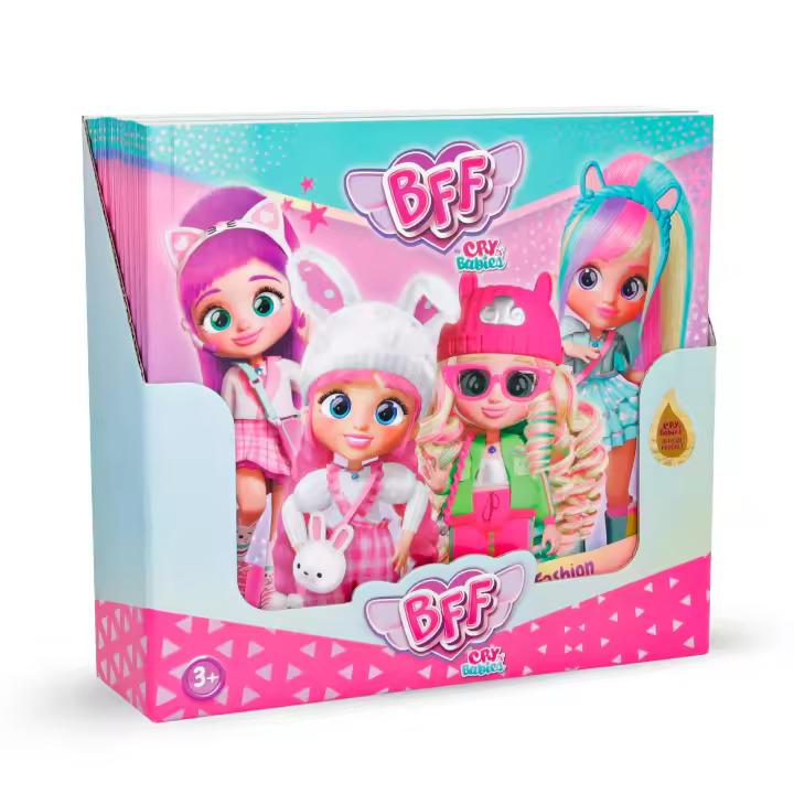 BFF BY BEBÉS LLORONES Libreta de Diseño Fashion / +250 Pegatinas para Crear Estilos Únicos, Incluye 10 Páginas de Pegatinas y 24 Personajes para Vestir - Regalo óptimo para NIÑOS y NIÑAS +3 - 1