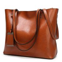 Bolso de cuero encerado para Mujer, Bolsa de hombre con Doble Correa, sencillo, para 2025 - details 0