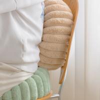 Almohada redonda de calabaza con diseño de conejo de imitación de rayas teñidas, hecha a mano, con ruedas, para sofá o cama. - details 0