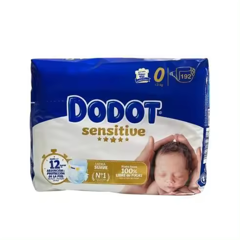 Dodot Sensitive Talla 0 Pañales para Recién Nacidos - 192 Uds - 1