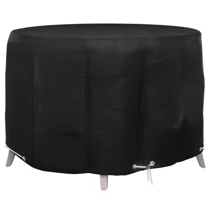 vidaXL Funda para muebles de jardín redonda en dimensiones Ø 260x90 cm/Ø 205x90 cm/Ø 125x75 cm y más | almacenamiento funcional diseño moderno para baño dormitorio sala - 1