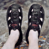 Sandalias De Verano Para Hombre En Cuero Genuino Zapatos Casuales Para Exterior Sandalias De Cuero Para Playa Zapatos Romanos Talla Grande 38-48 - details 11