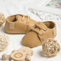 Zapatos De Cuero PU Retro Para Bebés Niños Y Niñas Estilo Británico Multicolor Antideslizantes Para Primera Caminata Suela De Goma Casual Para Niños Y Niñas - details 22