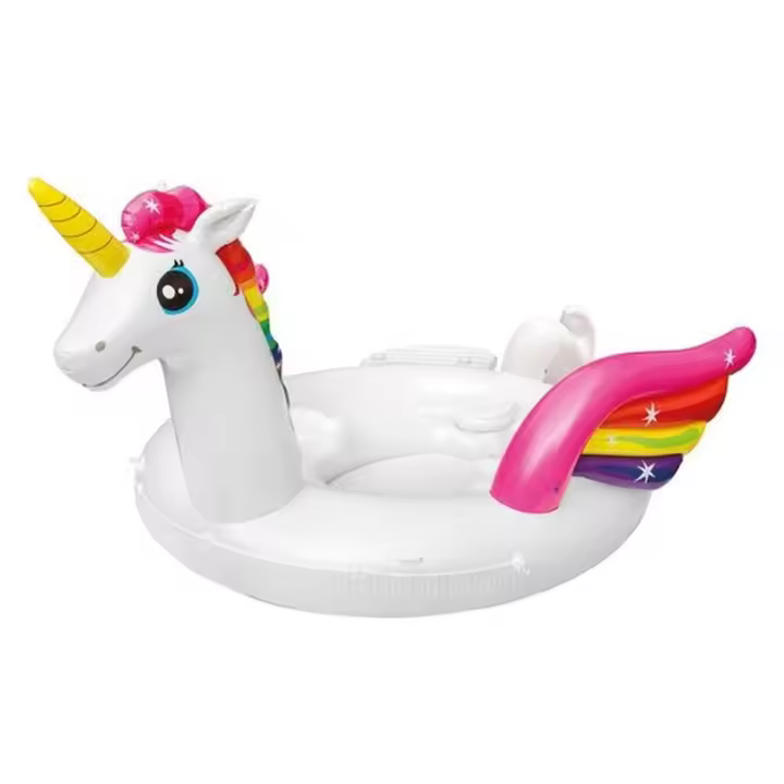Unicornio hinchable gigante con nevera y portabebidas de Intex - 1