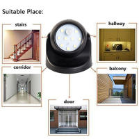 Lámpara De Pared Multifuncional Con Sensor De Movimiento Luz Nocturna LED Eficiente Energía Rotación De 360 Grados Para Porche Y Dormitorio - details 2