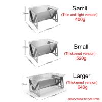 Barbacoa De Acero Inoxidable Multi-Funcional Para Camping Con Soporte De Horno Y Malla De Combustible Para Tiendas De Alimentos Calientes - details 3