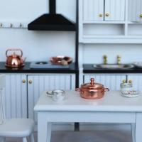 Set De 3 Piezas Para Muñecas 1:12 Casa De Muñecas Miniatura Sartén De Bronce Olla Cocina Utensilios De Cocina Accesorios Para Muñecas - details 11
