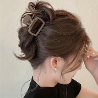 Pinza De Pelo Cuadrada Para Mujer Accesorio Elegante Y Moderno Para Estilo De Pelo Y Maquillaje Plástico De Uso Diario - details 4
