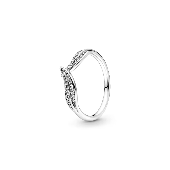 PANDORA Anillo Hojas Brillantes Plata de Primera Ley con Circonitas Cúbicas Transparentes 199533C01 - 1