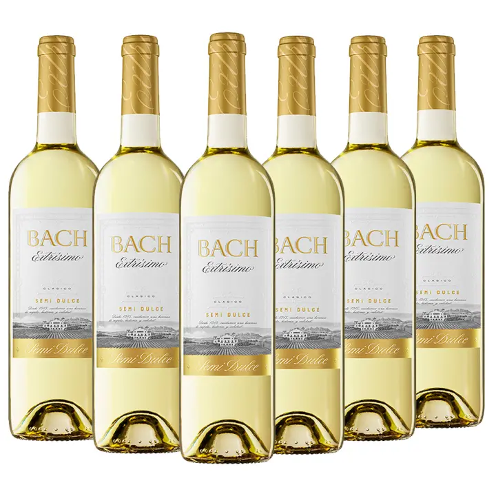 Bach Viña Extrísima - Vino Blanco Semidulce - Caja 6 botellas 75cl - 1