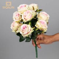Ramo De Rosas Artificiales En Rosa Y Roja Decoración Para Bodas Y Hogar 9 Cabezas De Flores De Seda Flores Falsas Para Adornos Florales - details 8