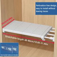 Divisor De Armario Retráctil 1PC Diseño De Ahorro De Espacio Para Almacenamiento En Armario Y Dormitorio - details 0