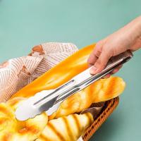 Pinzas De Alimentos De Acero Inoxidable Antideslizantes Para Asar Ensalada Pan Cocina Resistente Al Calor Manija Multifuncional Utensilios De Cocina - details 2