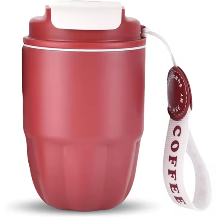 Taza de Café Aislada Mini de Acero Inoxidable 320ml Diseño de Doble Modo de Bebida Prueba de Fugas - 1