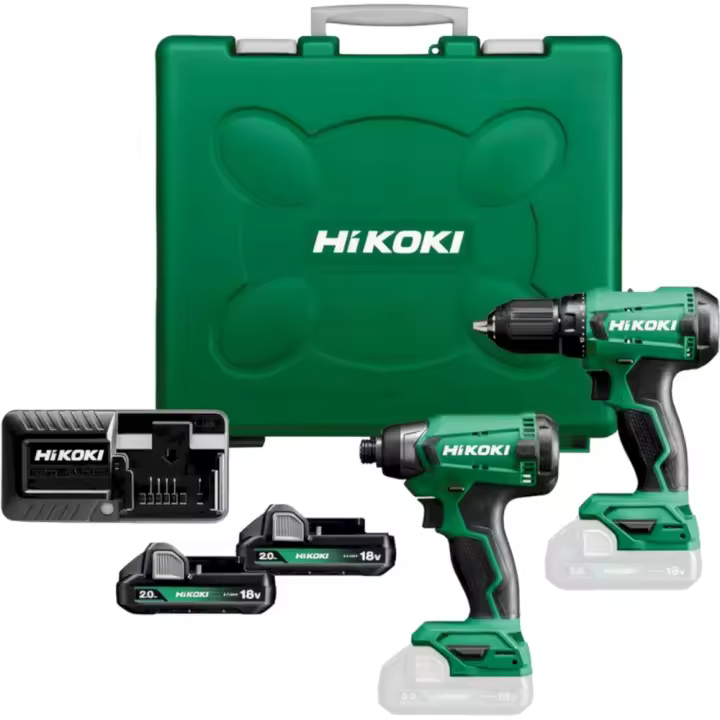Set Taladro Atornillador DV18DA + Atornillador de Impacto WH18DA 18V. KC18DAWCZ Hikoki - 1