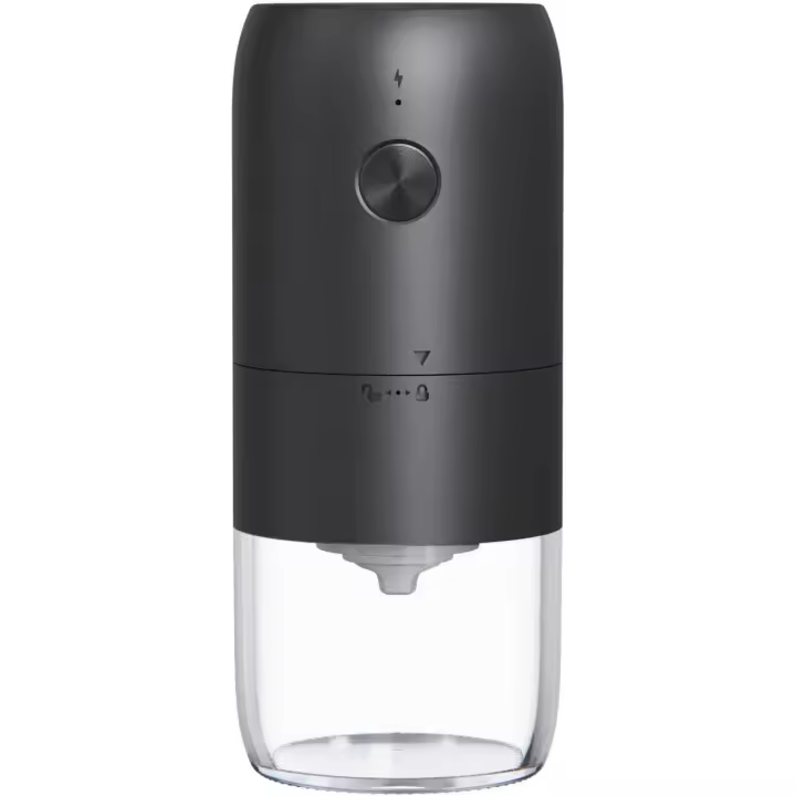 Molinillo de café eléctrico de un solo toque con cepillo de limpieza - Negro mate - Molinillos de café para uso doméstico - 1
