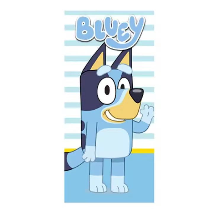 Toalla de Playa Estampada con licencia Bluey, Modelo BL5247389, 70x140cm, Multicolor, Bluey - 1