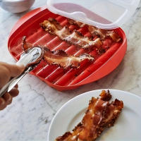 Plato De Cocina Para Microondas De Lata De Cerdo Con Compartimento De Salsa Material Alimenticio Para BBQ Al Aire Libre - details 1
