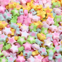 50Pcs Bolas De Estrella Coloridas De 10mm Para Creación De Joyas Pulseras Collares Aretes Accesorios DIY De Acrílico - details 2
