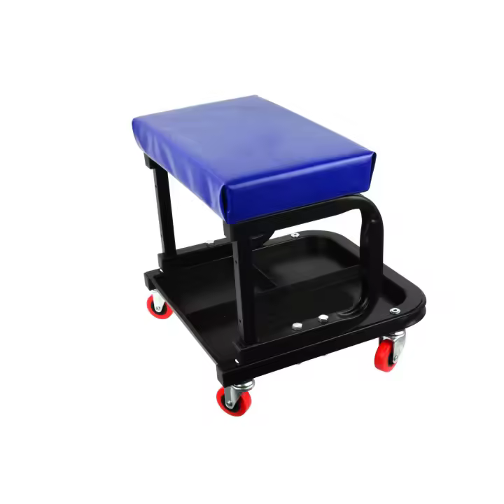 TABURETE SILLA TALLER MECANICO CON 4 RUEDAS CON BANDEJA HERRAMIENTAS - 1