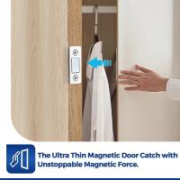 2 Pack Cerradura Magnética Ultra Delgada Para Armario Adhesiva Para Cajón Ideal Para Cocina Y Armarios Cierre De Puerta Magnético - details 0