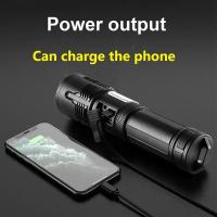 Linterna Táctica LED Super Potente Con Luces Laterales Torcha Alta Potencia Recargable Por USB Lámpara De Camping Impermeable - details 11