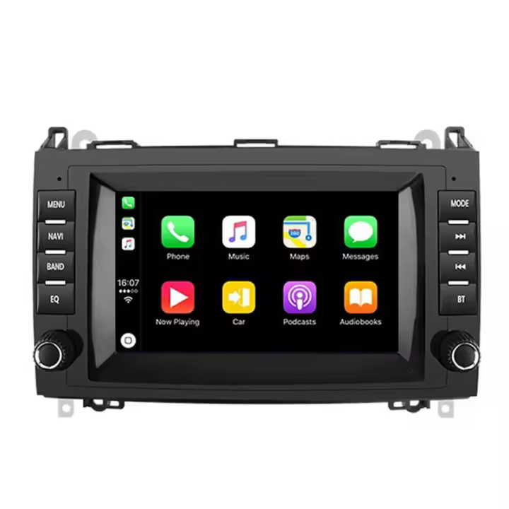 AWESAFE inalámbrico CarPlay Android Auto Radio para Mercedes Benz clase B200 Sprinter W906 Viano Vito W639 coche reproductor multimedia GPS 2 din autoradio volante controles RDS Bluetooth - 1