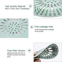 4PCS Sink Ter Silicona, Cubiertas de drenaje de ducha, Catcher Ter de pelo, Ter de baño con ventosa, Ter de pelo universal para fregadero de baño de cocina - details 1