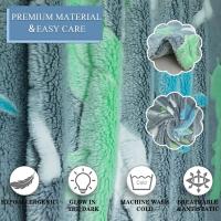 Manta De Ternura Luminosa Con Unicornio Y Dinosaurio Para Niñas Y Niños Manta De Punto De Poliéster/Celulosa Suave Y Cálida Con Diseño De Árbol De Navidad Que Brilla En La Oscuridad - details 11