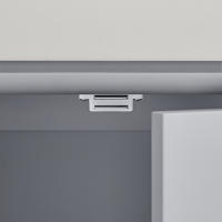 Armario de Pared para Baño, Armario Colgante, Armario de Almacenamiento con Estante Ajustable, Puertas de Doble Persiana y Estante Abierto, 20 x 60 x 70 cm, Gris Místico BBC027P36 - details 5
