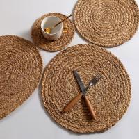 Tazas De Rattan Natural Redondas Hechas a Mano Tapetes De Isolación Para Mesa Accesorios De Decoración De Cocina Estilo Japonés - details 0