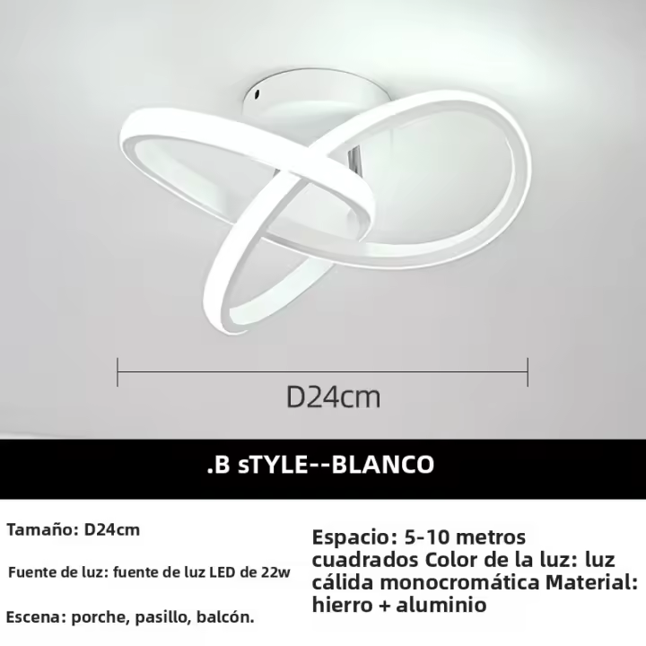 Luces De Pasillo LED Modernas Para Techo Iluminación Para Porche Dormitorio Sala De Estar Corredor Luz De Balcón Instalación Montada En Superficie - 1