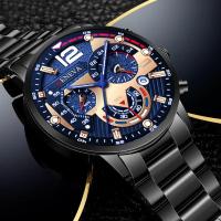 Reloj De Cuarzo Para Hombre GENEVA Creativo Con Seis Pines En Aleación De Acero Cadena De Reloj De Lujo Casual Fashion - details 1