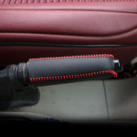 Cubierta De Cuero Genuino Para Marcha Retrocesos Y Freno De Mano Para Ford Focus 2 3 4 MK2 MK3 MK4 Fiesta Ecosport Mondeo Fusion Kuga Escape Accesorios - details 4
