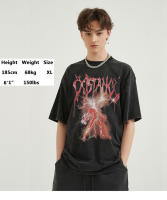 Camiseta Retro Hip Hop En Negro Vintage Con Estampado De Rayo De Poder Streetwear Unisex Algodón Transpirable Para Hombres Primavera Verano - details 3