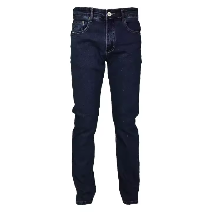 Mastiff habbres Vaqueros Pant 5 bolsos Denim Alta cinturón elástica pierna recto regular Ajuste Oscuro h008 - 1