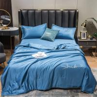Sábana De Seda Lavada 100% Para Verano Con Bordado Suave Y Frío Almohadilla De Cama Seda Suave Y Fría Para Uso Doméstico Y Hotel - details 5