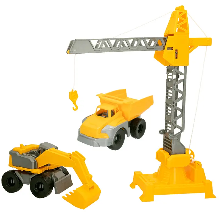 COLORBABY - Set 3 vehículos y máquinas de construcción - 1