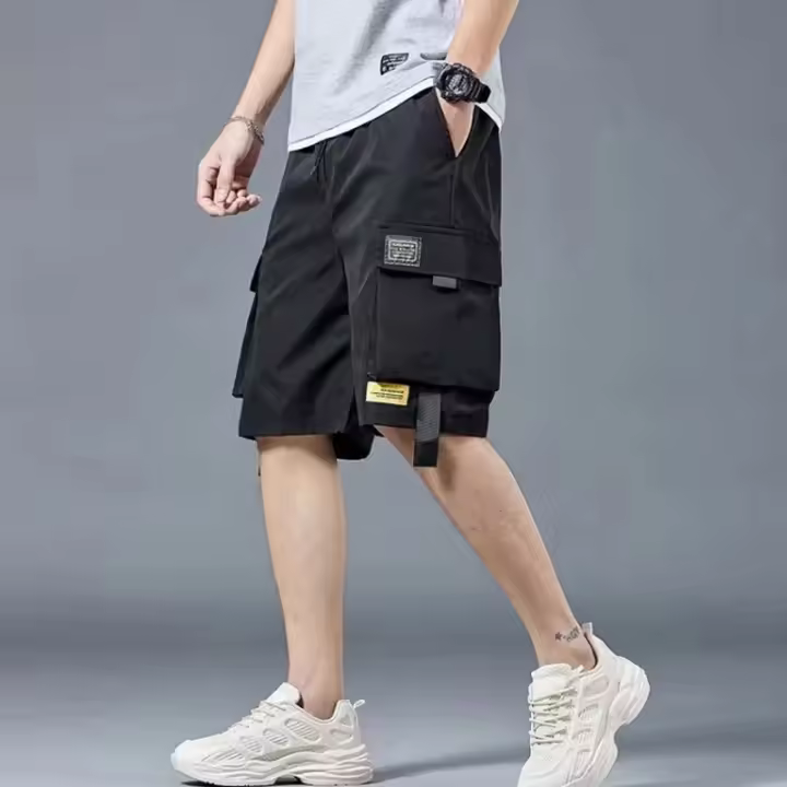 Shorts De Verano Para Hombre Con Multiple Bolsillos Estilo Casual Pantalones Deportivos Sueltos Y Funcionales - 1