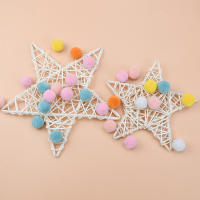 Corona De Flores Artificiales En Forma De Estrella De Rattan Para Decoración Navideña Hechas a Mano Material De Paja Tamaño 10/15/20cm Para Puerta Hogar Boda - details 12
