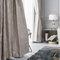 Cortinas De Seda Dorada Con Relieve Y Textura Bronzada Para Dormitorio Bloqueo De Luz Modernas De Lujo Para Villa Cortina De Ventana - details 5